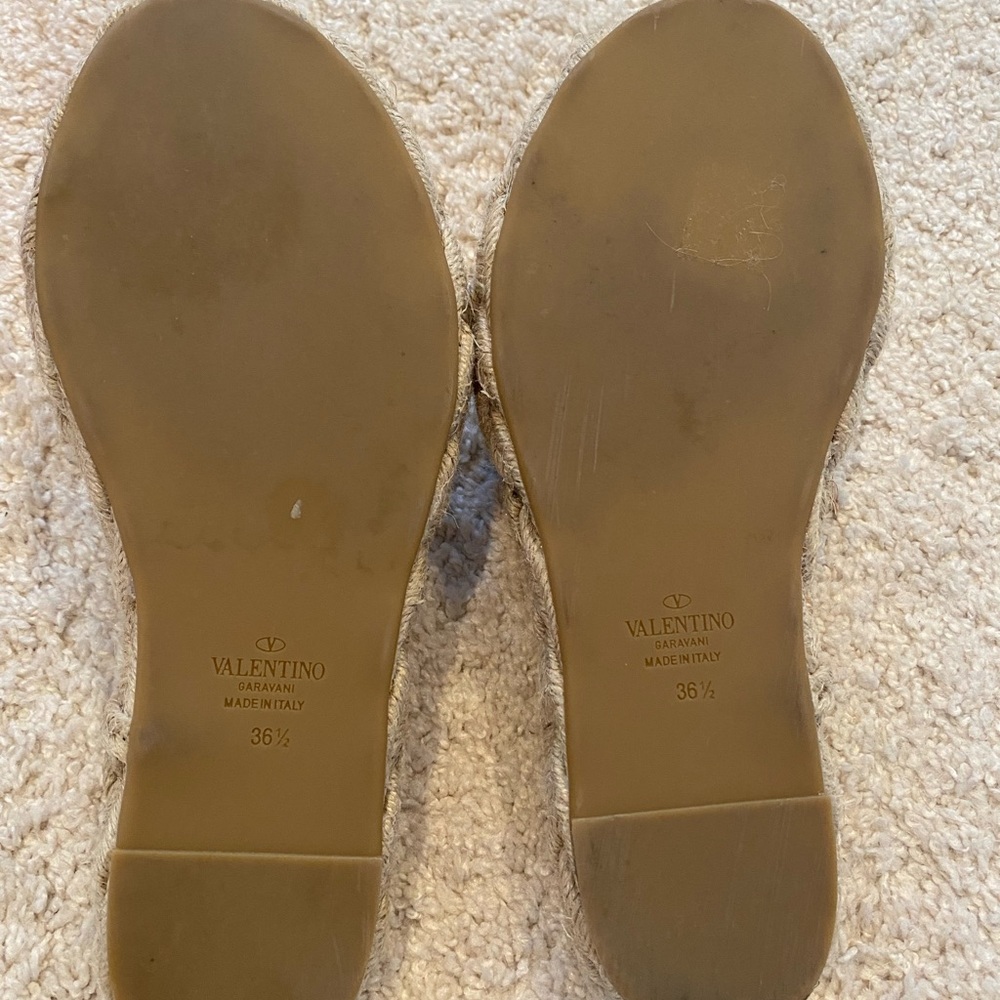 Valentino V Logo embroidered espadrille‎ slides - Picture 5 of 6